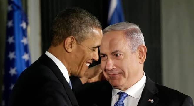 أوباما يتهم إسرائيل بأخذ أراضي الفلسطينيين ..  ونتنياهو يرد بحدة