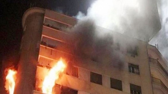 8 إصابات بحريق شقة في الهاشمي الشمالي