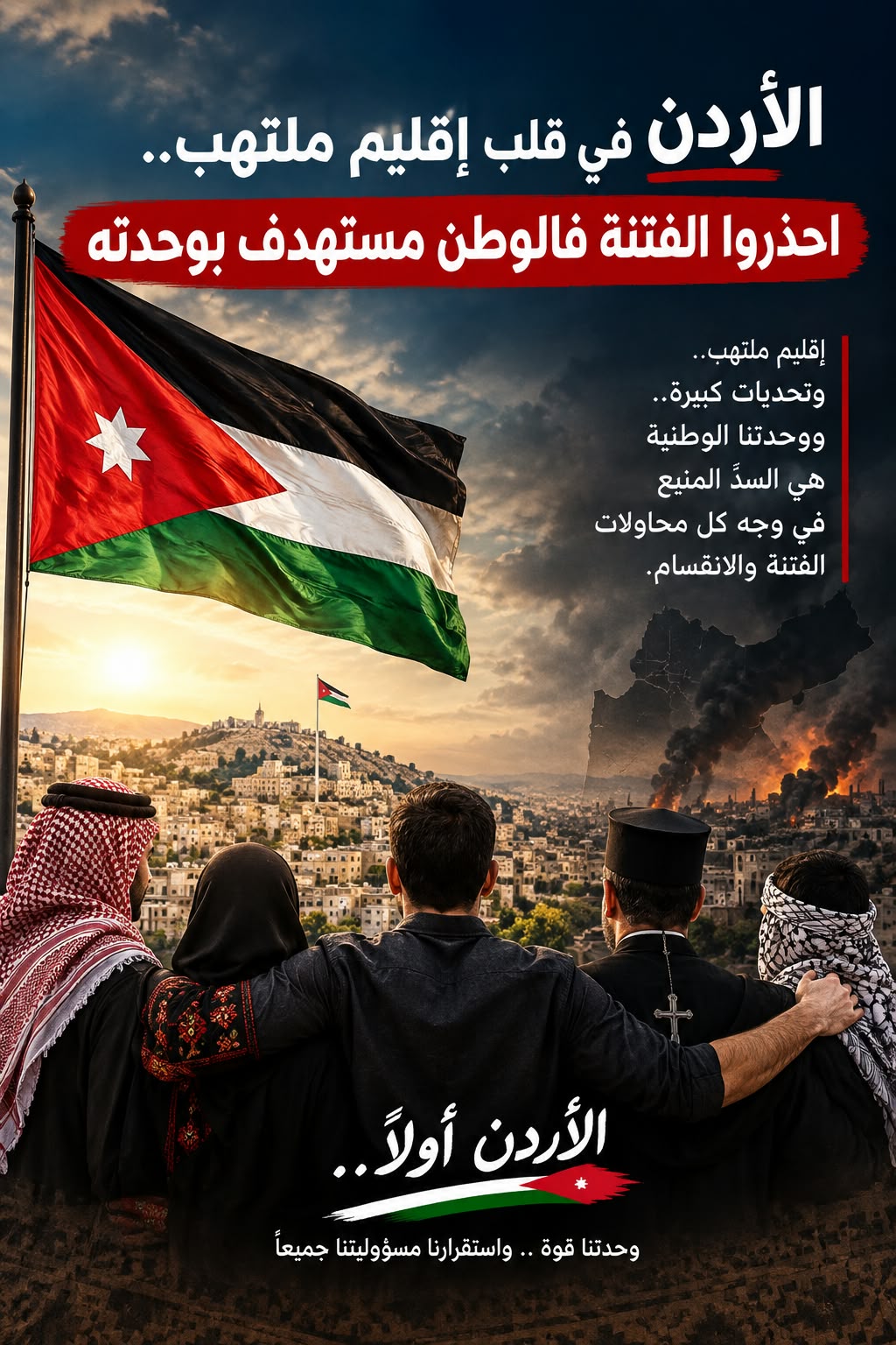 الأردن في قلب إقليم ملتهب ..  احذروا الفتنة فالوطن مستهدف بوحدته