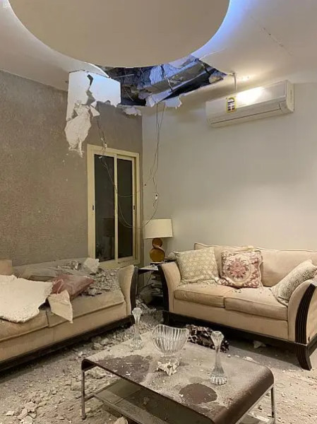 أضرار في روضة أطفال وعيادات طبية بالرياض جراء شظايا صاروخ حوثي
