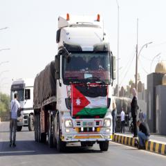 الاعتداء على قافلتي مساعدات أردنية متجهة لغزة